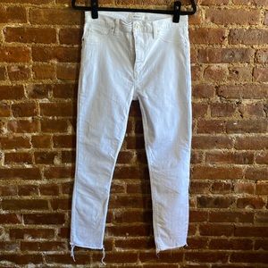 Hudson Cropped White Jeans